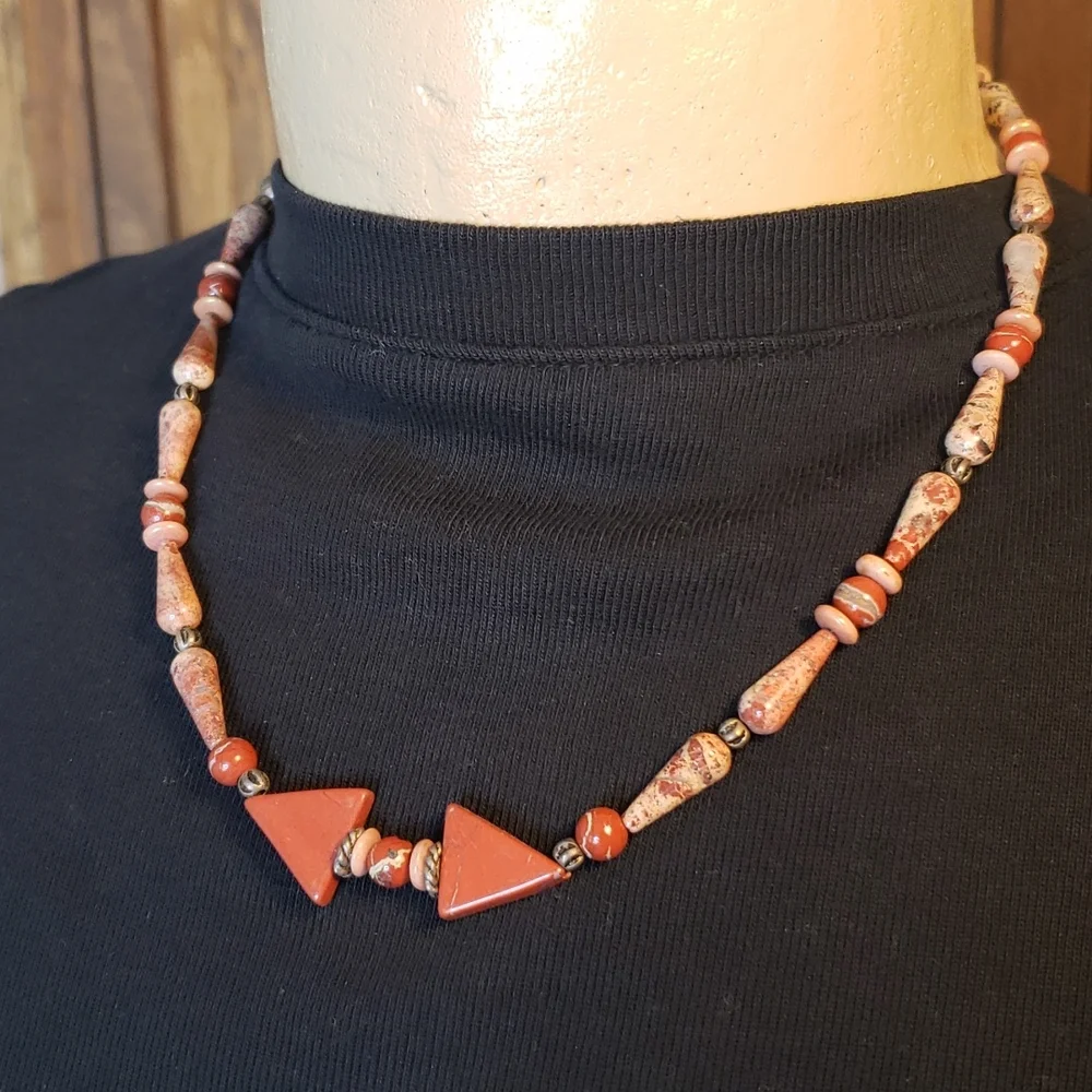 Natural Stone Beaded Necklace